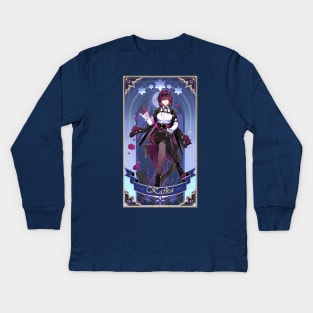 Kafka Revelation Card Honkai Star Rail Kids Long Sleeve T-Shirt